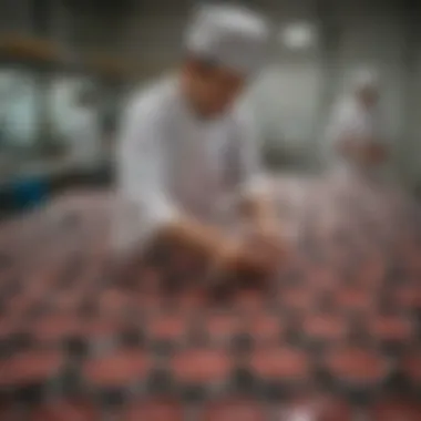 An artisan factory showcasing the tuna canning process in Korea