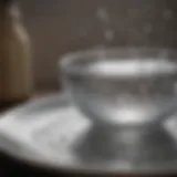 Close-up of water spots on clean dishware