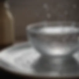 Close-up of water spots on clean dishware