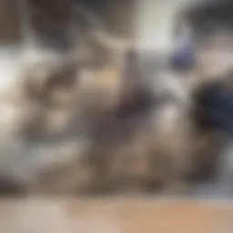 Close-up view of a big ant on a kitchen countertop