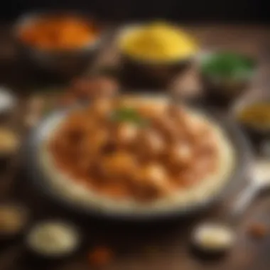 A vibrant array of ingredients used in butter chicken