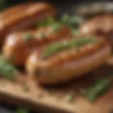 Delicious chicken sausage with fresh herbs