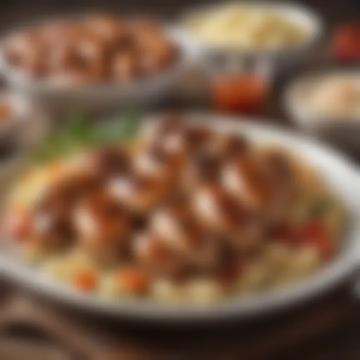 Healthy meal featuring chicken sausage