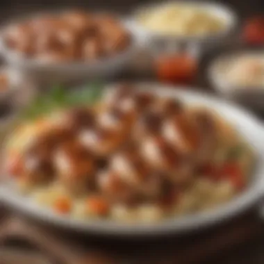 Nutritious Meal with Chicken Sausage Healthy meal featuring chicken sausage