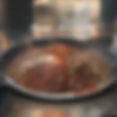 Homemade Chili Sauce A bowl of rich, homemade chili sauce with a fresh garnish