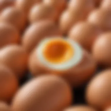 Nutritional Quality of Free Range Eggs A close-up of a free range egg showcasing its rich yolk color