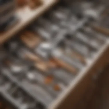Kitchen Drawer Organization A beautifully organized kitchen drawer showcasing various utensils