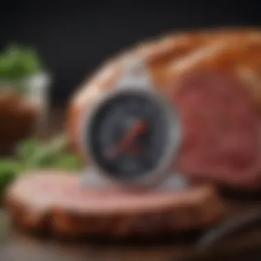 Importance of Calibration A thermometer being calibrated next to a roast