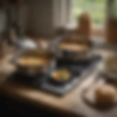 Maintenance tools beside a well-kept saucepan