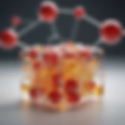 Illustration showcasing the molecular structure of gelatin