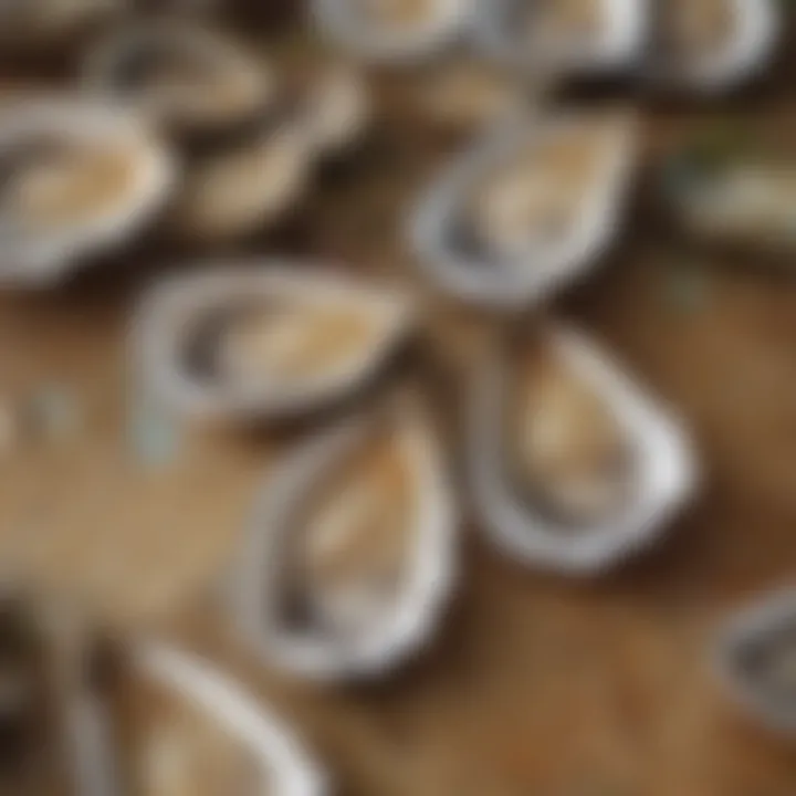 A map illustrating geographical variations in oyster prices across different regions.