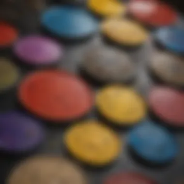 Different designs and materials of splatter lids displayed
