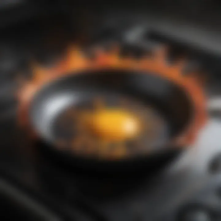 A sleek splatter lid placed over a frying pan on a stove