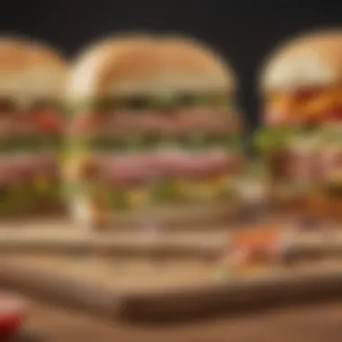 Caloric Comparison of Sandwich Options A nutritional chart showing the caloric value of different sandwich options