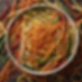 Colorful assortment of veggie straws in a bowl