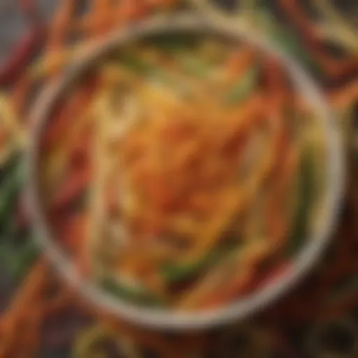 Colorful assortment of veggie straws in a bowl