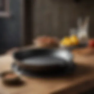 An array of reputable cast iron skillet brands showcased on a countertop