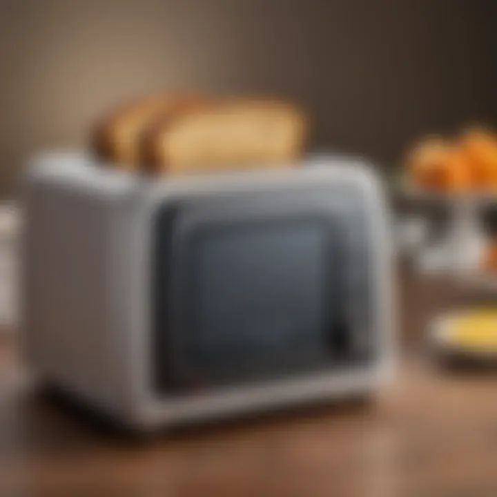 User-friendly interface of an electric toaster with screen