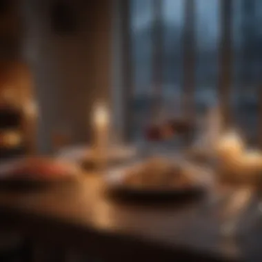 Intimate Candlelit Setting Candlelight ambiance for a cozy evening