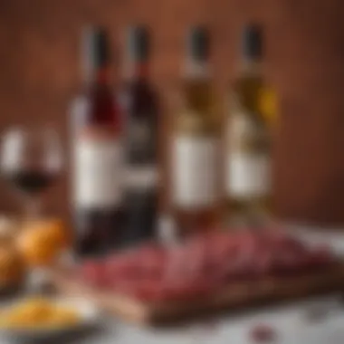 Exploring Different Varieties of Marsala Wine An assortment of Marsala wine varieties arranged artfully on a table