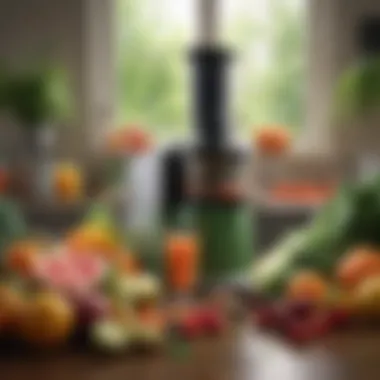 Ingredients for Optimal Juicing Array of fruits and vegetables prepared for juicing.