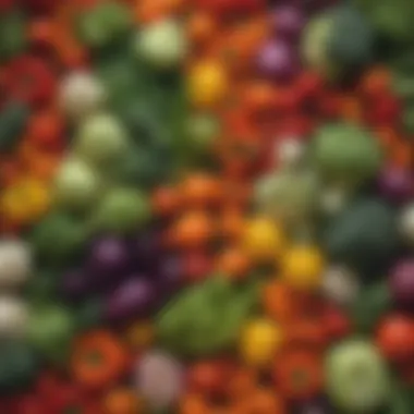 Vibrant Low Carb Vegetables A colorful arrangement of various low carb vegetables