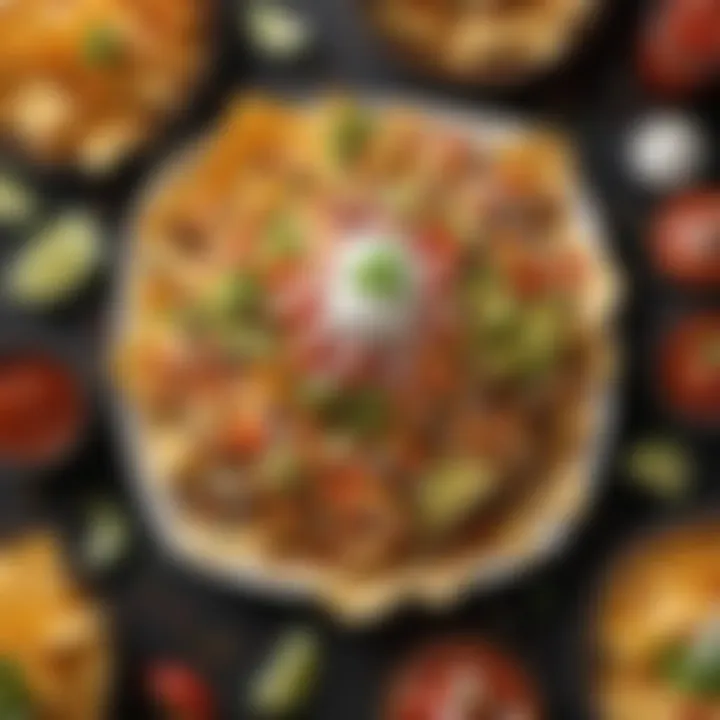 A vibrant display of Taco Bell's signature vegetarian nachos