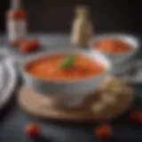 A rich and creamy vodka sauce elegantly arranged in a bowl