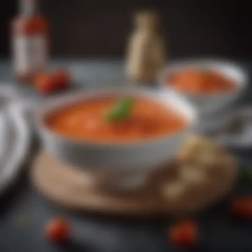 A rich and creamy vodka sauce elegantly arranged in a bowl