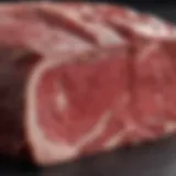 Close-up of beautifully marbled Wagyu beef showcasing its rich texture