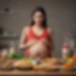 Illustration of restricted foods for pregnant individuals