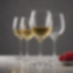 Elegant white wine glass showcasing stem and bowl design