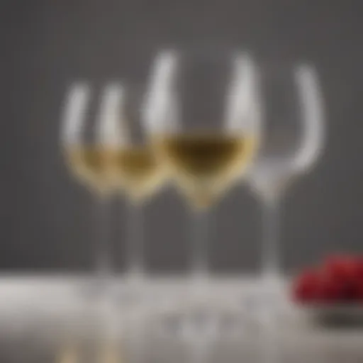 Elegant white wine glass showcasing stem and bowl design