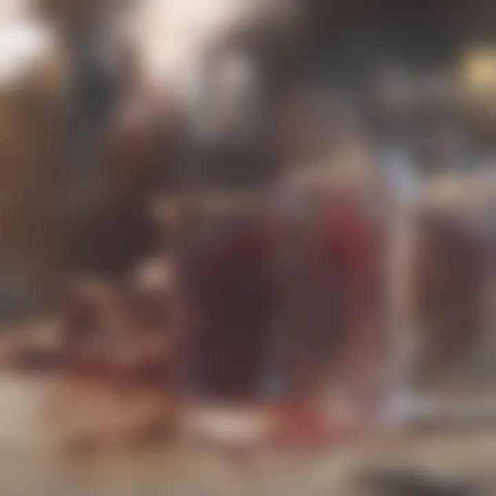 Sophisticated red wine glass highlighting its wide bowl