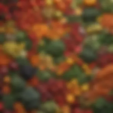 A Colorful Array of Whole Foods Vibrant assortment of whole foods including fruits and vegetables