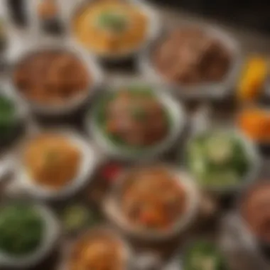 Strategically Planned Whole Foods Meal A well-organized meal plan featuring whole foods