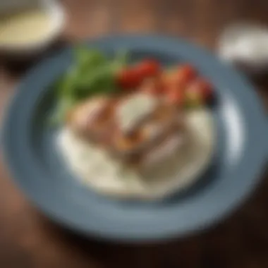 Yogurt Vinaigrette with Grilled Chicken A beautifully plated dish showcasing yogurt vinaigrette as a dressing for grilled chicken.